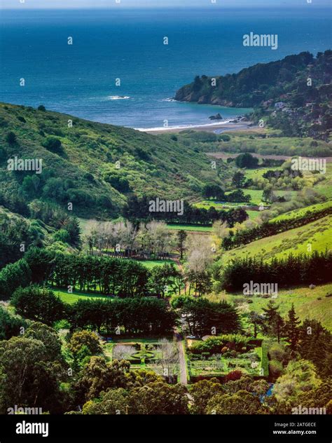 Garden, Green Gulch Zen Center, Muir Beach, California Stock Photo - Alamy