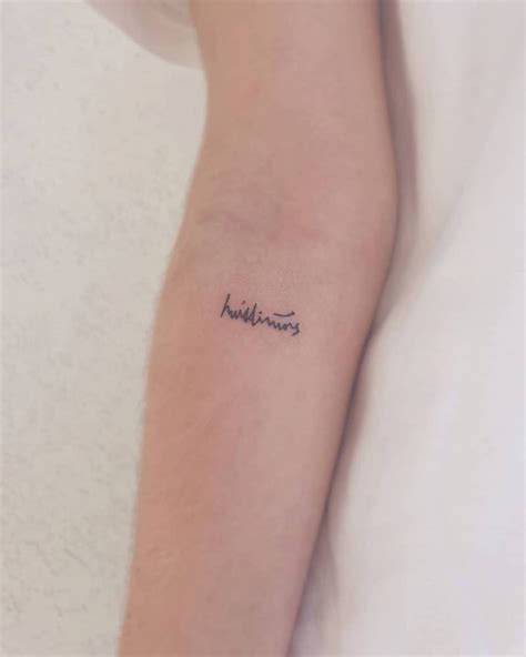 Signature Tattoo On The Inner Forearm