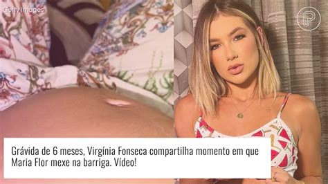 Grávida de 6 meses Virgínia Fonseca exibe movimento da barriga e