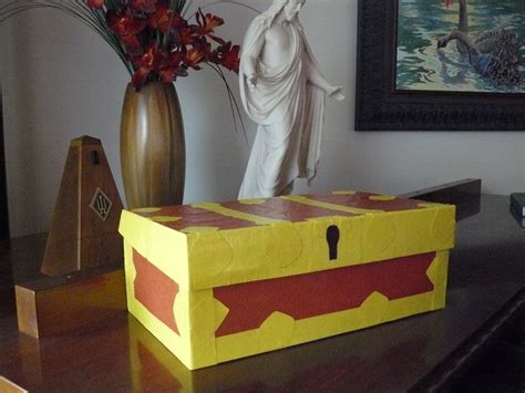 Shoe Box Treasure Chest Papered And Mod Podged Shoe Box Crafts