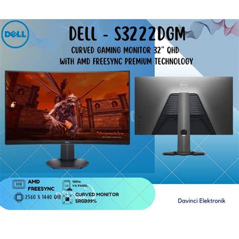 Jual DELL CURVED GAMING MONITOR 32 QHD 165HZ AMD FREESYNC VA