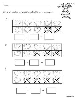 Ten Frame Subtraction by Jessica Poremba | Teachers Pay Teachers