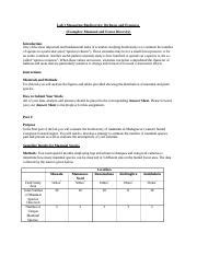 Lab Measuring Biodiversity Docx Lab Measuring Biodiversity