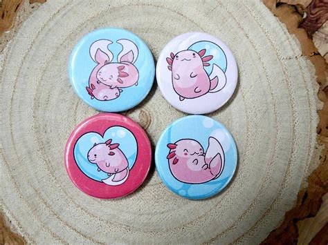 Axolotl Pin Axolotl Badge Kawaii Badge Kawaii Pins Kawaii Pin Badge