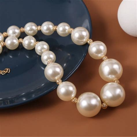 Luxury Imitation Pearl Necklace Elegant Engagement Necklace Party Ebay