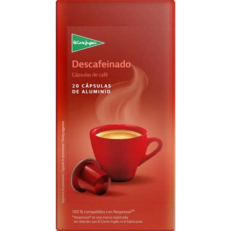 Caf Descafeinado Estuche C Psulas Compatibles Con Nespresso El