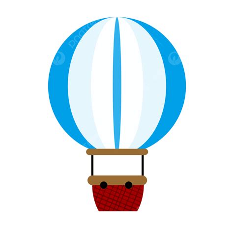 Hot Air Balloons Clipart Vector Blue Flying Hot Air Balloon Blue Fly