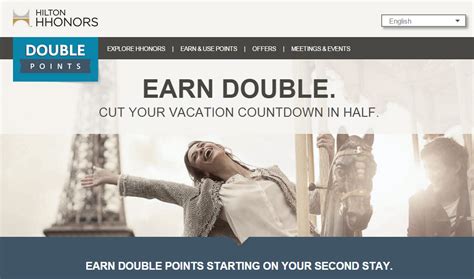 Hilton Hhonors Double Up Promotion Double Points Starting From Your