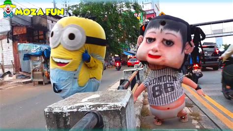 Badut Lucu Badut Mampang Lucu Bersama Badut Tiktok Minion Boneka