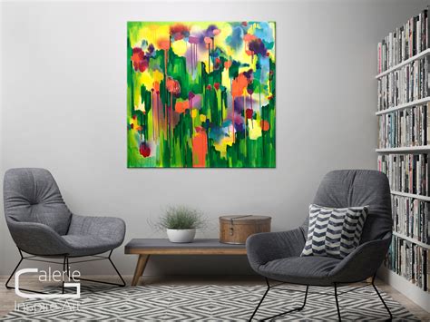 Flowers I Blumen Bild Auf Leinwand Floral Malerei Abstrakt