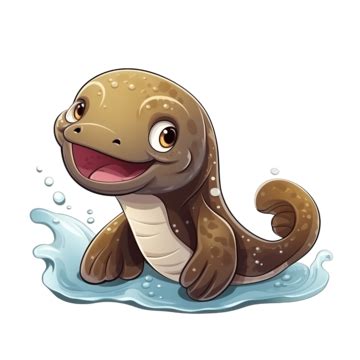 Cartoon Moray Eel Illustration, Marine, Mascot, Book PNG Transparent ...