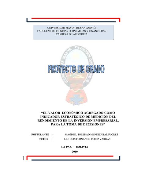 PG 339 Tesis Unica EL VALOR ECONMICO AGREGADO COMO INDICADOR