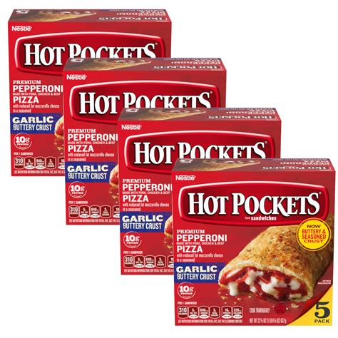 Buy Hot Pockets Premium Pepperoni Pizza Made With Pork Chicken And Beef