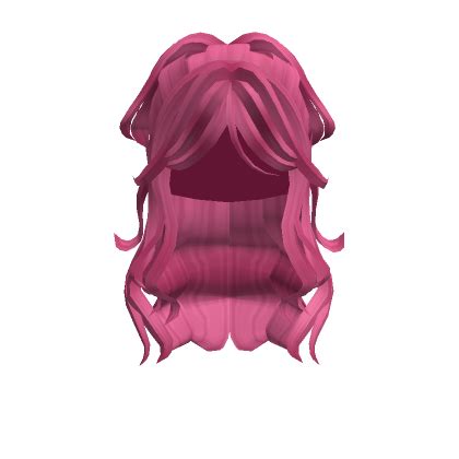 Lush Wavy Half Up Ponytail Hair Hot Pink Roblox