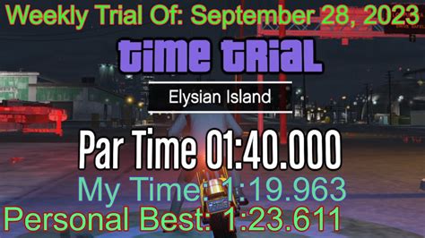 Elysian Island Weekly Time Trial GTA Online September 28 2023 Time