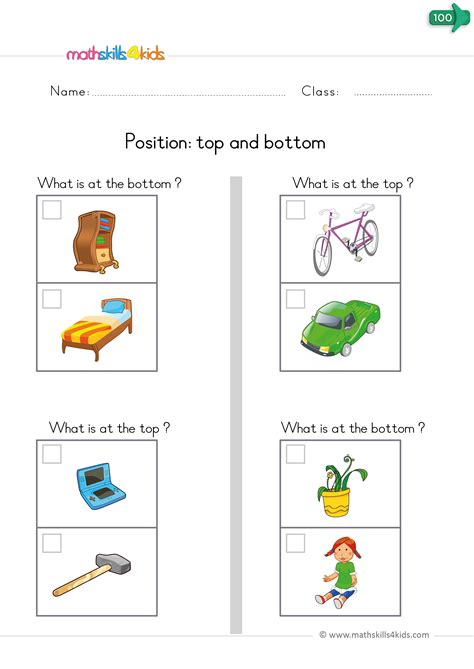 Position Activities For Kindergarten