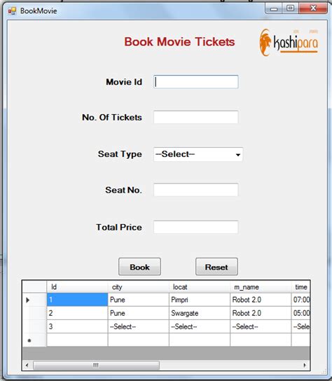 Download Movie Ticket Booking System Project In C Net With Source