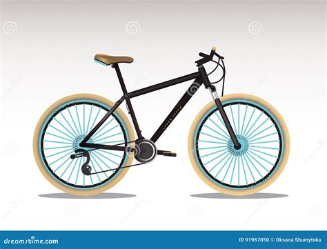 Vector Illustration of Realistic Bike Stock Vector - Illustration of brake, profile: 91967050