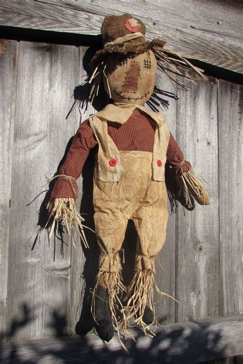 Fall Scarecrow Primitive Fall Crafts Primitive Scarecrows Country