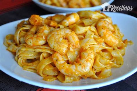 Tallarines Con Langostinos Recetinas