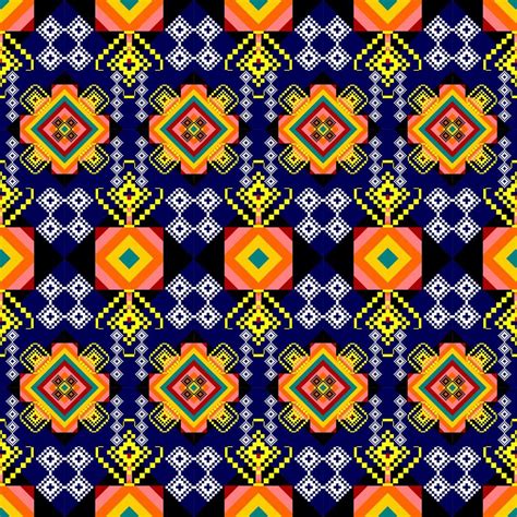 Seamless Geometric Ethnic Pattern Background 13670669 Vector Art At