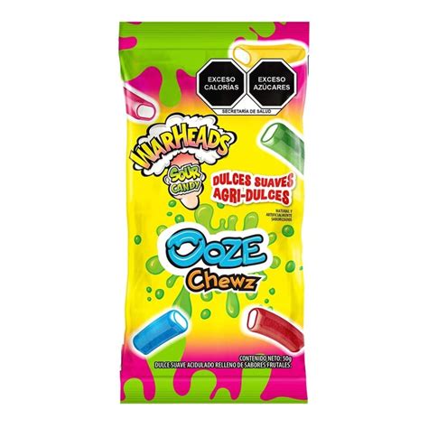 Dulce Suave Acidulado Warheads Ooze Chewz Relleno De Sabores Frutales 50 G Walmart