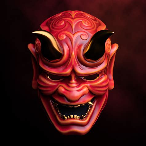 Japanese Demon Mask 3d Model 3d Printable Cgtrader