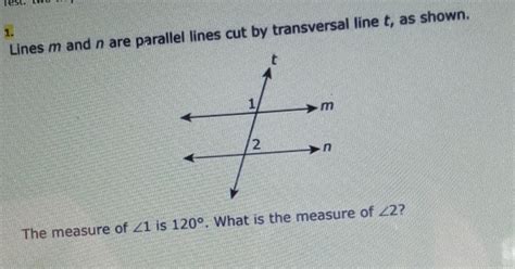 Solved Lines M And N Are Parallel Lines Cut By Transversal Line T