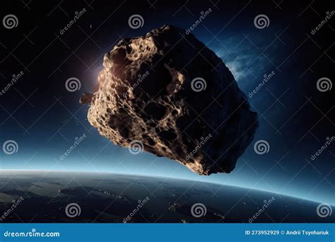 The Flight Of A Comet Over The Planet A Comet In Space A Meteor And