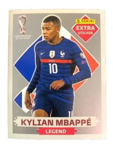 Estampa Extra Plata Kylian Mbappe Panini Mundial Qatar 2022 Envío gratis