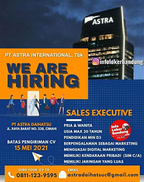 Lowongan Kerja Pt Astra International Bandung Mei Info Loker