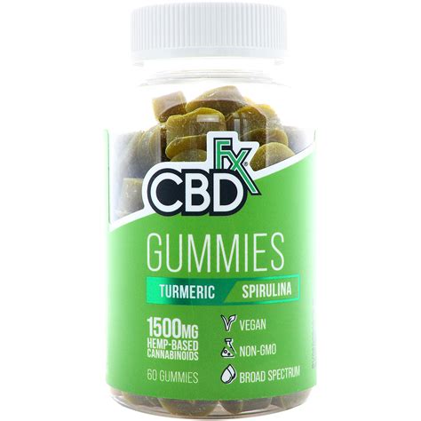 Cbdfx Cbd Gummy Bears With Turmeric And Spirulina For Sale