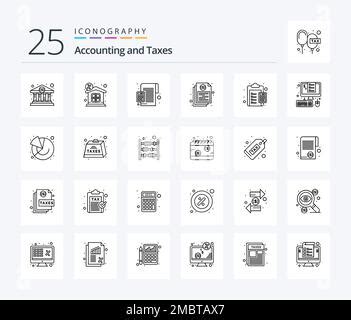 Taxes Line 5 Icon Pack Including Buy Financial Taxes Management