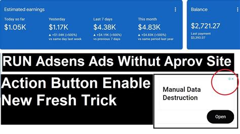 Run Adsense Ads Without Aprov Sites Google Adsense ADX Loading