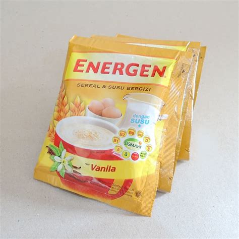 Jual ENERGEN SEREAL SUSU VANILLA 5 SACHET 32 GRAM Shopee Indonesia