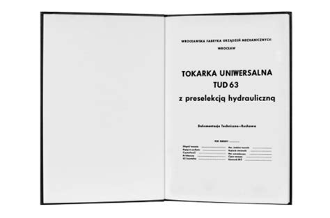 Tokarka Tud Dokumentacja Dtr Instrukcja Obs Ugi