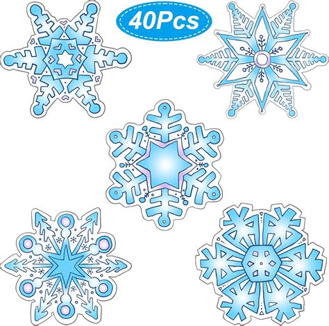 Amazon Outus Pieces Snowflakes Cut Outs Christmas Winter Theme