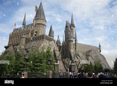 The Hogwarts castle in the Universal Studios Japan (USJ). The majestic ...