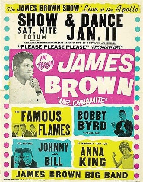 An Old Concert Poster For The James Brown Show