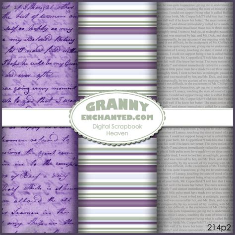 Granny Enchanted S Blog Free Digital Scrapbook Paper Pack Lilac P