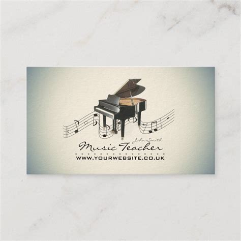 Musician Music Teacher Business Card Zazzle