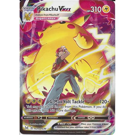 Pokemon Trading Card Game Tg17tg30 Pikachu Vmax Rare Ultra Card