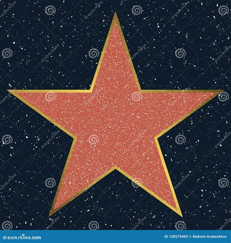 Hollywood Walk of Fame. Star Blank Template Stock Illustration ...