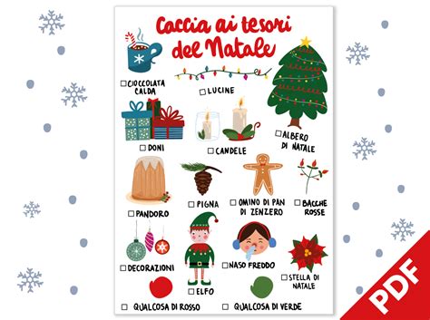 Caccia Ai Tesori Del Natale Stampabile Il Club Dei Cerca Cose