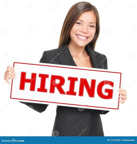 Job Woman Hiring Stock Photo Image Of Advert Card Looking 17241922