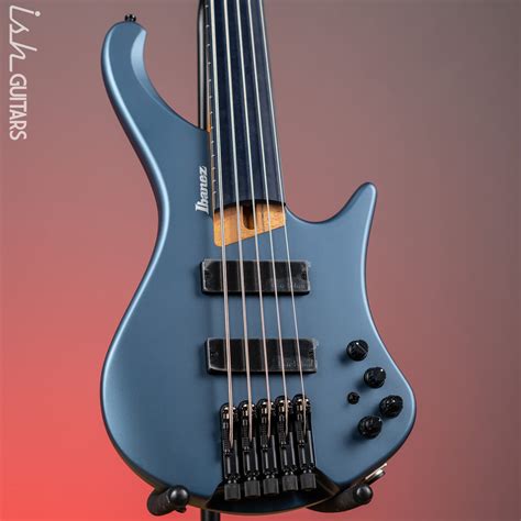 Ibanez Ehb1005f Standard 5 String Fretless Multi Scale Bass Arctic Oce Ish Guitars