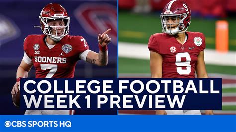 College Football Week 1 Preview And Picks Cbs Sports Hq Youtube