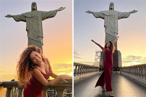 Domitila Barros Do Bbb Conhece O Cristo Redentor Gratiluz