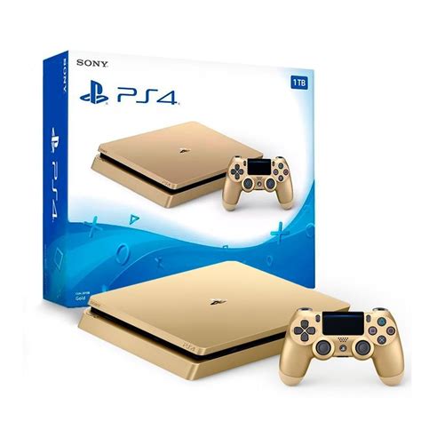 Console Ps Slim Playstation Tb Gb Dourado Gold R