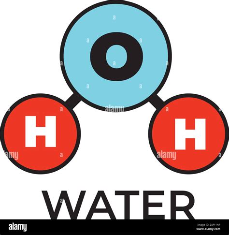 H2o Water Molecule Model Chemical Formula Ball And Stick Model